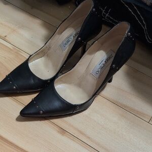 Jimmy Choo Black Studded Heels
